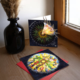 Leuchtender Adventskalender als Fensterbild